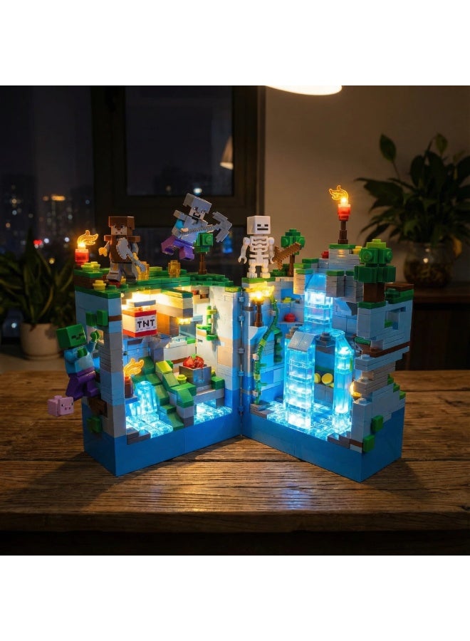 MINECRAFT مجموعة إضاءة LED من ماين كرافت لألعاب ماين كرافت لبنات البناء الإبداعية التي يمكنك صنعها بنفسك - Image 4