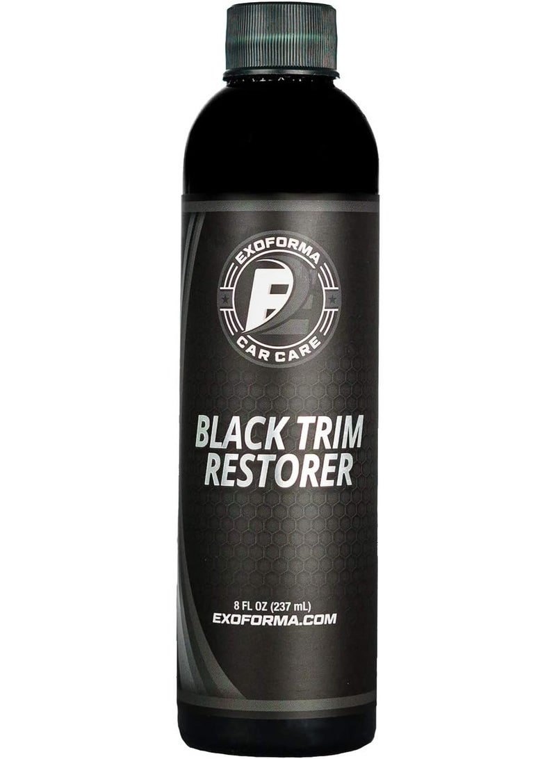 ExoForma Black Trim Restorer - Unique Dye-Infused Formula Lasts 6+ Months - Restores Factory Black to Plastic Trim - Protects Against UV Rays, Helps Conceal Scratches & Scuff Marks - Works in Seconds - Image 1