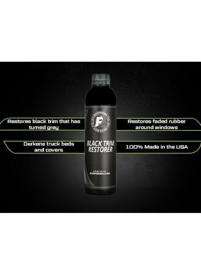 ExoForma Black Trim Restorer - Unique Dye-Infused Formula Lasts 6+ Months - Restores Factory Black to Plastic Trim - Protects Against UV Rays, Helps Conceal Scratches & Scuff Marks - Works in Seconds - Image 3