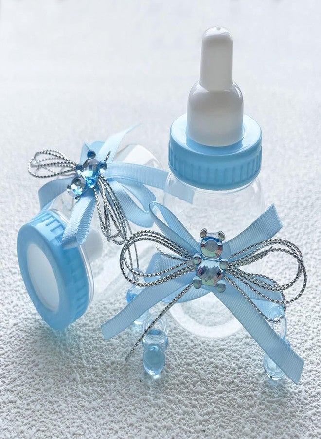 LXKBD 36Pcs Baby Shower Party Favor Boxes,Cute Bear Candy Bottles for Boy Baby Birthday Party Gift Decoration Blue - Image 4
