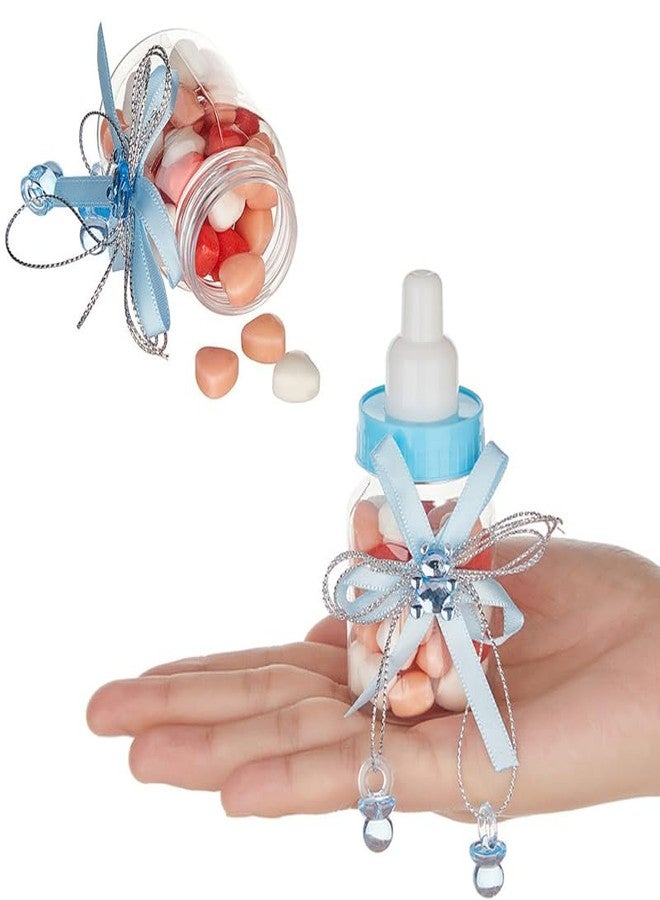 LXKBD 36Pcs Baby Shower Party Favor Boxes,Cute Bear Candy Bottles for Boy Baby Birthday Party Gift Decoration Blue - Image 3