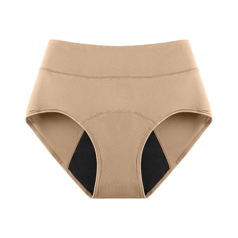 Women's 3-Layer Absorbent Period Panties Breathable Leak-Proof High Waist Cotton Briefs