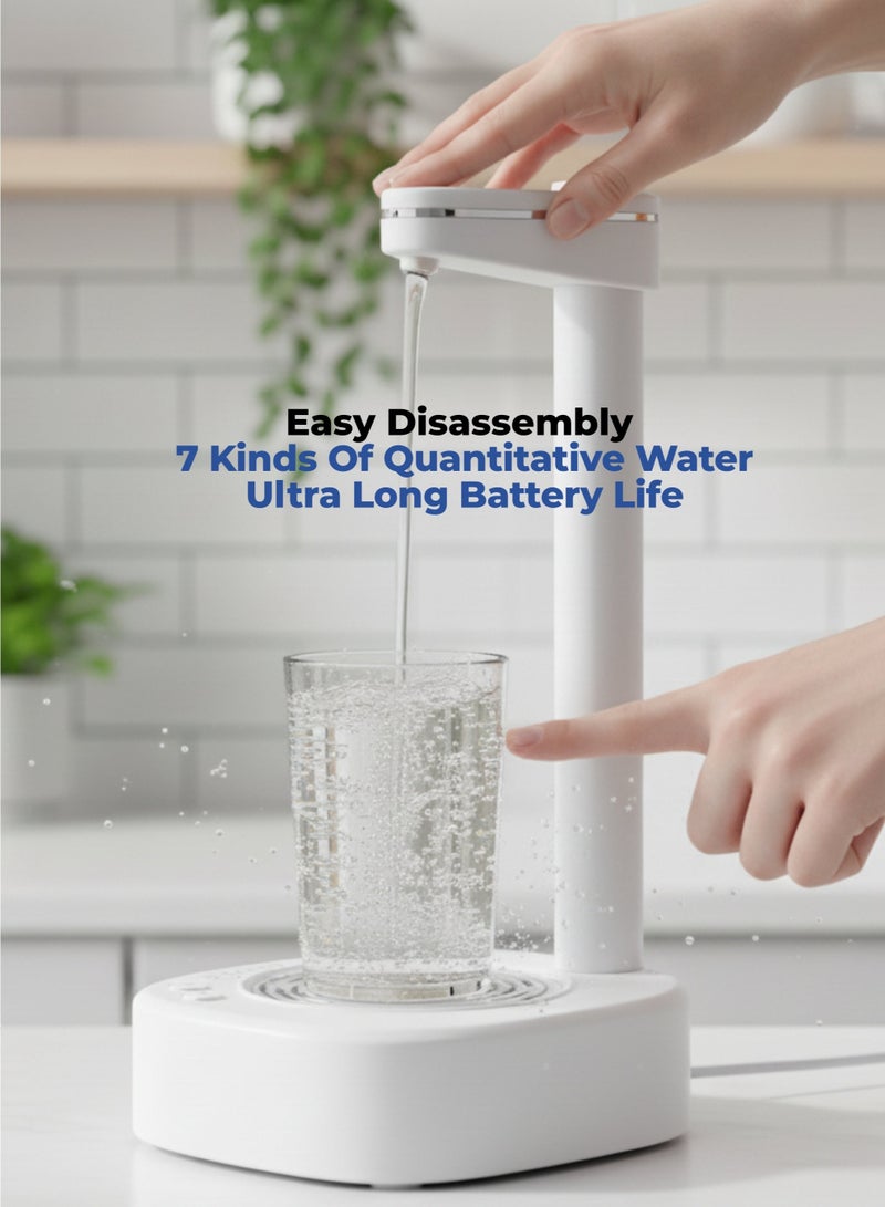 vexa pro Smart Desktop Water Dispenser, Portable Electric Water Pump, Type-C Rechargeable, 7 Levels Water Output - Image 4
