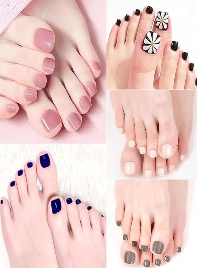 bolt bee Toe Nail Tips for Nail Art Square Shaped Acrylic Fake Toe Nails with Case for Nail Extensions,diy Nail Art & Salons | French Artificial toe nails for Pedicure,salon Use,home - Image 5