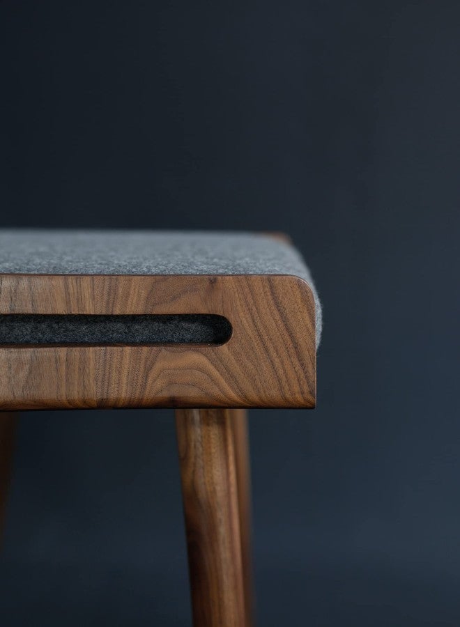 Streem Furniture Stool/Seat/Ottoman/Bench in Solid Sheesham Wood Stool with Cushion | Sitting Chair with Handle, Brown - Image 3
