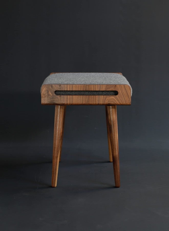 Streem Furniture Stool/Seat/Ottoman/Bench in Solid Sheesham Wood Stool with Cushion | Sitting Chair with Handle, Brown - Image 5