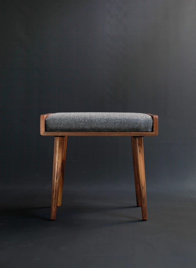 Streem Furniture Stool/Seat/Ottoman/Bench in Solid Sheesham Wood Stool with Cushion | Sitting Chair with Handle, Brown - Image 2
