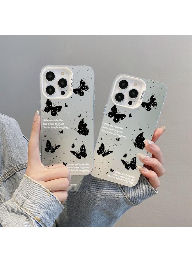 erorex Case For iPhone 15 Pro Max Silver Painting PC Hybrid TPU Phone Case - Image 3