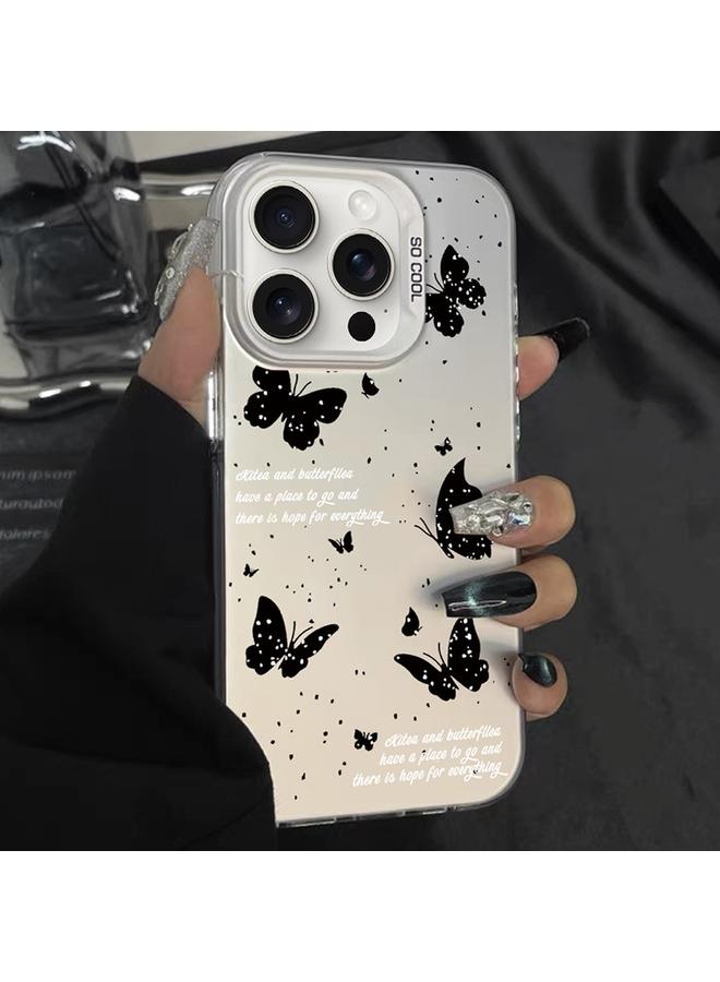 erorex Case For iPhone 15 Pro Max Silver Painting PC Hybrid TPU Phone Case - Image 1