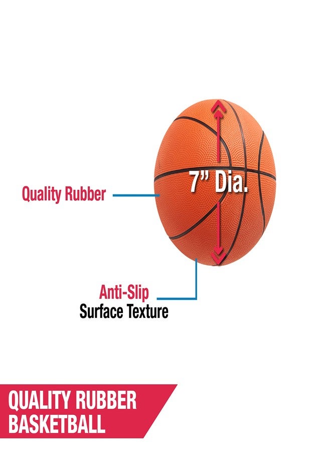 Hall of Games Size 3 Basketball, Indoor & Outdoor 3-Pack, 7-inch Diameter Durable Rubber Ball, Perfect for Arcade Games - Image 2