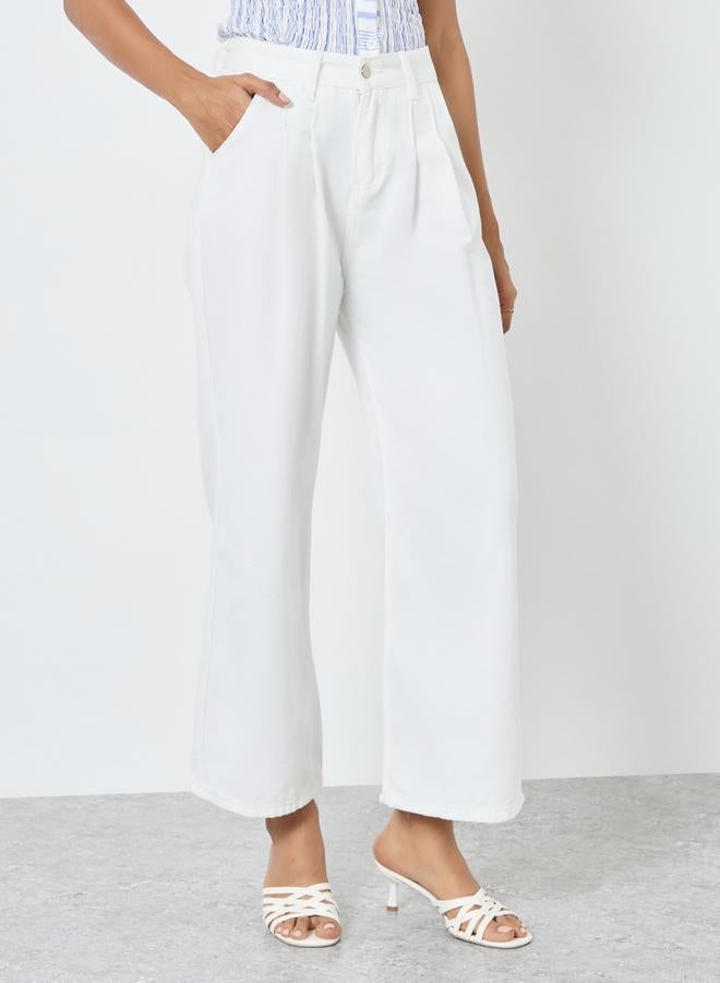 Take Two Solid Mid Rise Wide Leg Jeans - Image 2