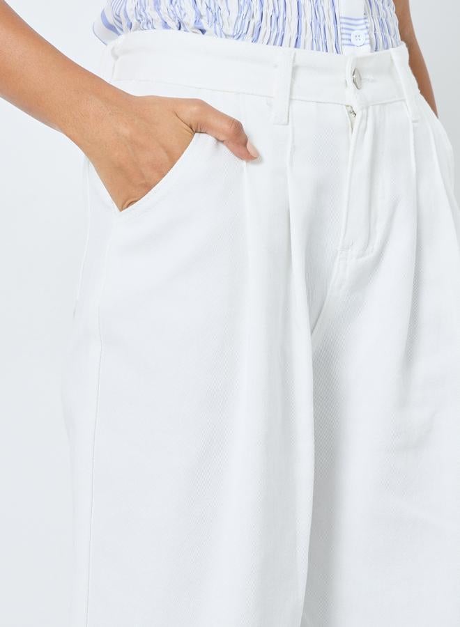 Take Two Solid Mid Rise Wide Leg Jeans - Image 3