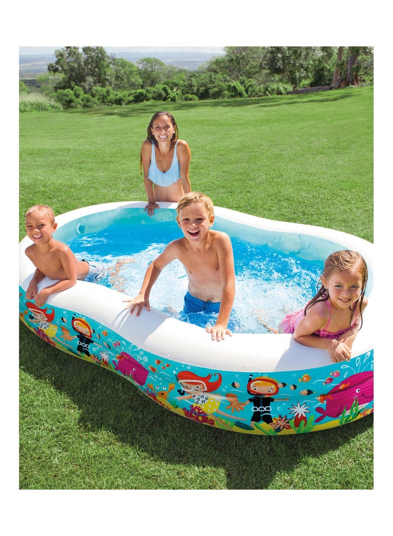 INTEX Swim Center Snorkel Fun Inflatable Pool 262x160x46cm - Image 3