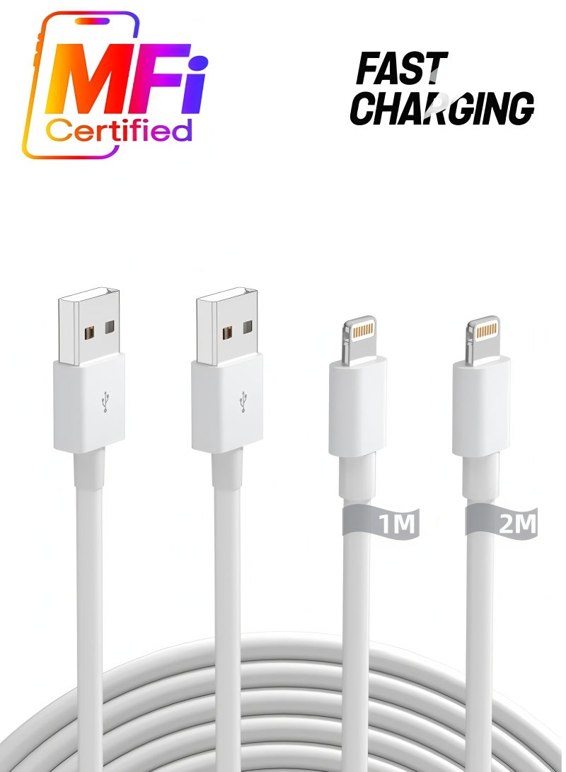 فليفيو كابل شاحن iPhone مكون من قطعتين بطول 1 متر [معتمد من MFi] كابل USB إلى Lightning شحن سريع وتوصيل طاقة PD 20 وات كابل iPhone لـ iPhone 14/14 Pro/14 Plus/14 Pro Max، iPad Pro، iPhone 8-13 جميع السلاسل - Image 1