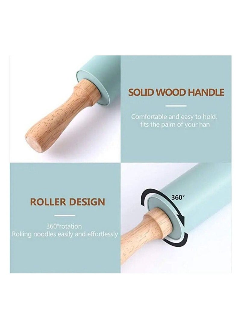 Baking Set Of Rolling Pin And Dough Silicone Sheet