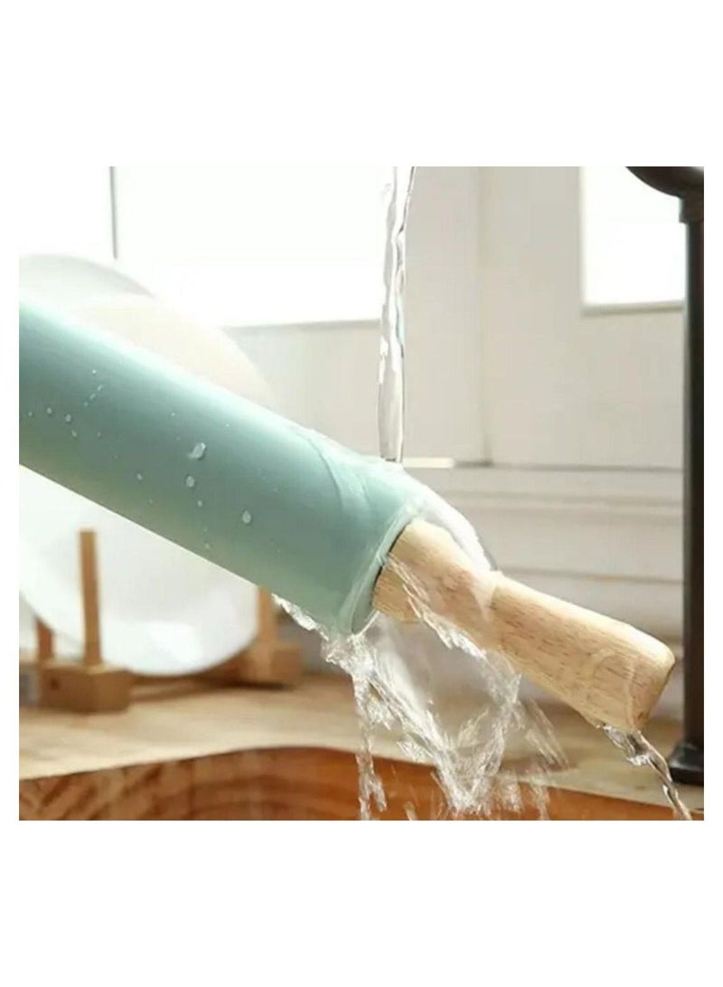 Baking Set Of Rolling Pin And Dough Silicone Sheet