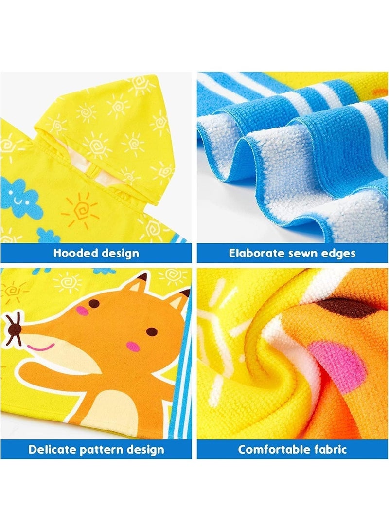 ChicAbode منشفة الاستحمام على الشاطئ مع كمّان للأطفال، وشال طفلي للسافر، وغطاء ناعم من القطن الحقيقي لطفولة الصغار، ومنشفة شاطئية فائقة الامتصاص واللمسة الناعمة للصبي والفتاة، مصممة بسمك أكبر للاستخدام في الحمامات، الشواطئ، المسبح - Image 3