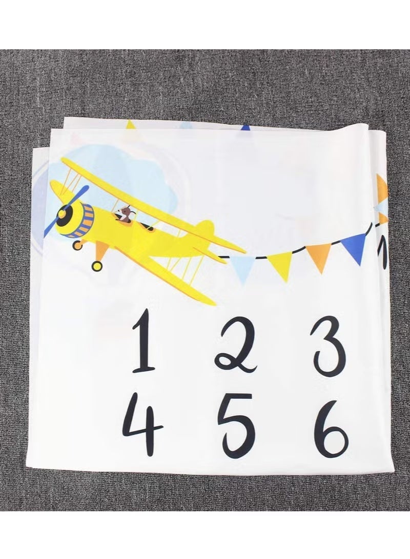 Winner Baby Blanket, Baby Monthly Milestone Blanket for Girl Boy Air Balloon Newborn Photo Prop Background Super Soft Flannel - Image 4