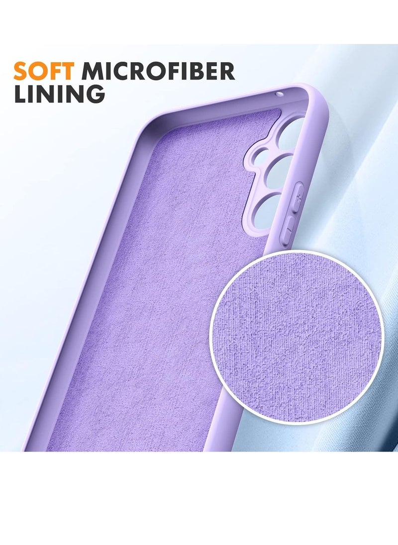 Raxoom Case Compatible with Samsung Galaxy A54 5G - Soft TPU Liquid Silicone Cover with Shockproof Rubber and 2 Tempered Glass Protective Films (Purple) - Image 4