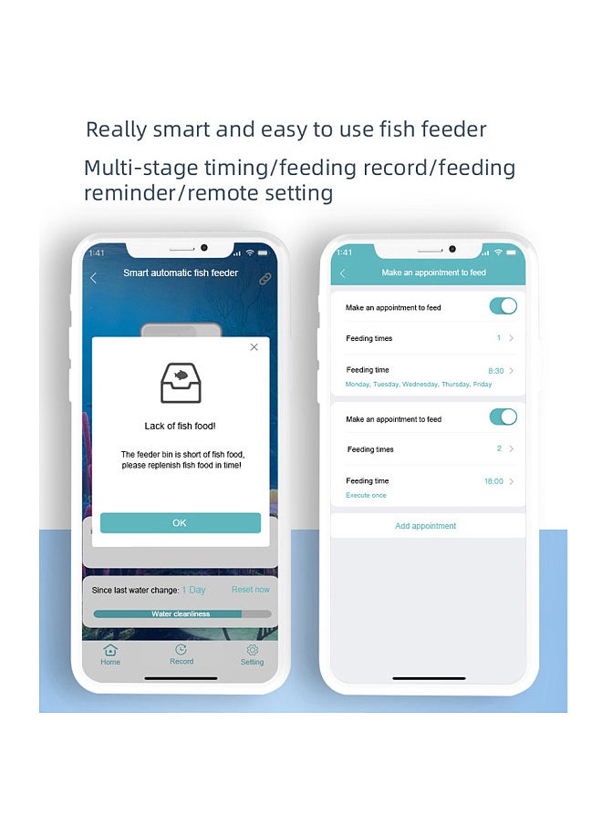 Generic - WiFi Intelligent Timing Automatic Feeder Aquarium Goldfish Feeder 100ML Large Capacity Fish Feeder Mobilephone APP Control - Image 1