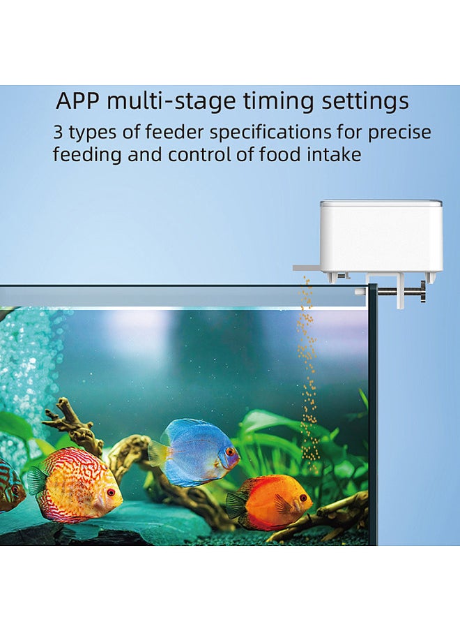 Generic WiFi Intelligent Timing Automatic Feeder Aquarium Goldfish Feeder 100ML Large Capacity Fish Feeder Mobilephone APP Control  - Image 3