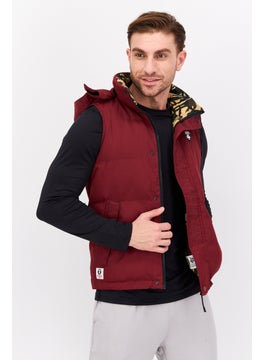 Men Reversible Hooded Brand Logo Vest Jacket, Maroon - pzsku/Z48335E6A8C0A267F48BEZ/45/_/1737642070/93c17f11-671f-4dac-851a-85d0fb263af4