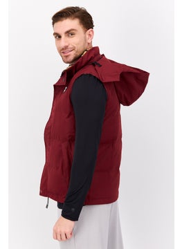 Men Reversible Hooded Brand Logo Vest Jacket, Maroon - pzsku/Z48335E6A8C0A267F48BEZ/45/_/1737642073/9cc923e2-a8c2-479f-aeae-4648744fc05d