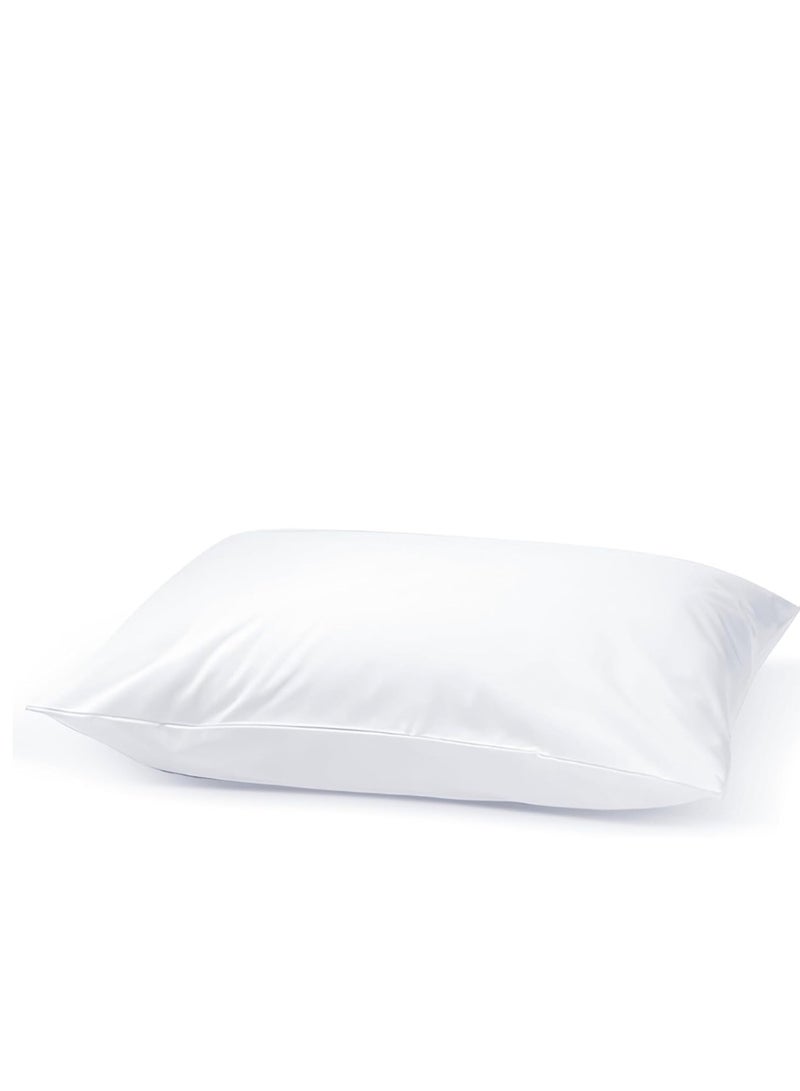 Pressed Pillow - Size 48x70 cm, 100% Microfiber Outer Cover, 600g Hollow Fiber Filling, Soft White  - Image 1