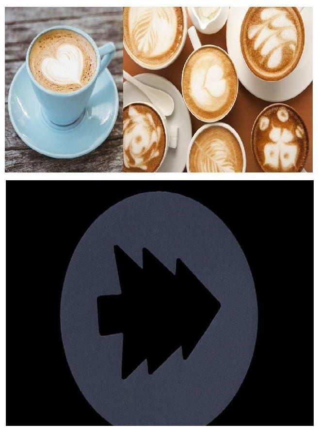 16 Pcs Coffee Decorating Stencils, Plastic Latte Art Stencils Barista Template Coffee Template Stencils for Decorating Oatmeal Cupcake