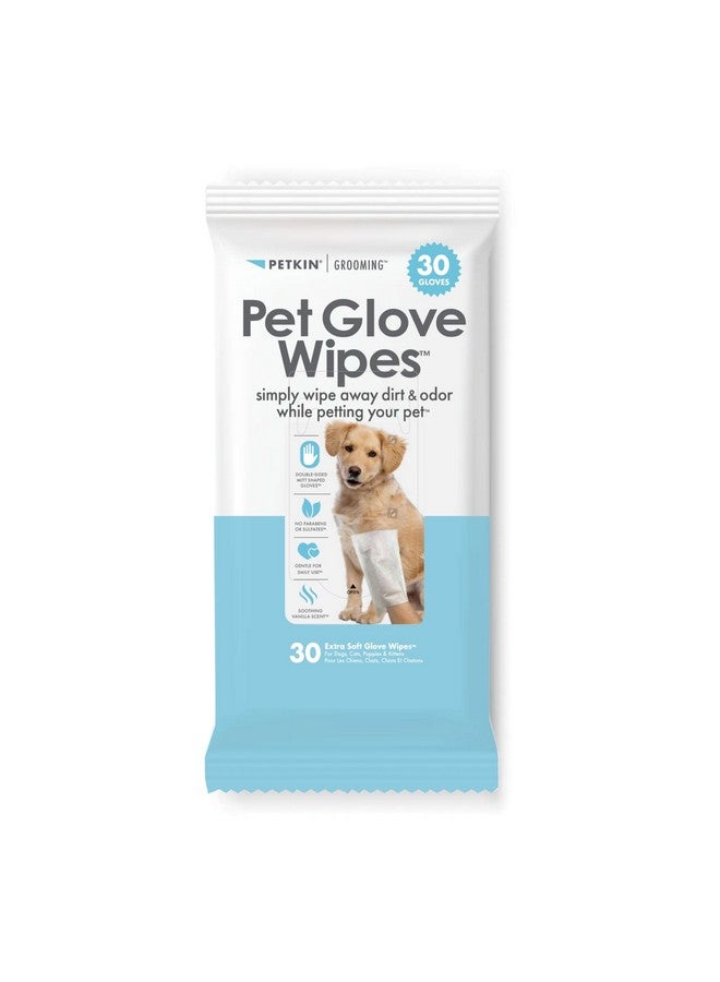 بيتكين مناديل بيتكين للحيوانات الأليفة للكلاب والقطط، 30 منديلًا - مناديل تنظيف مزدوجة الجوانب - تنظف بلطف الأذنين والوجه والأرداف والجسم ومنطقة العين - مريحة ومثالية للمنزل أو السفر - برائحة الفانيليا - Image 1