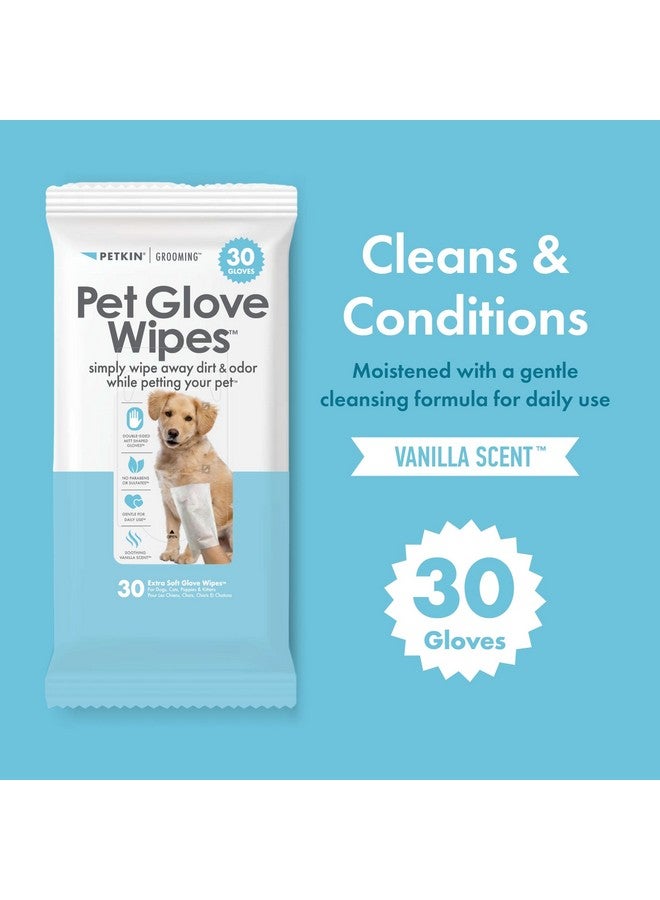 بيتكين مناديل بيتكين للحيوانات الأليفة للكلاب والقطط، 30 منديلًا - مناديل تنظيف مزدوجة الجوانب - تنظف بلطف الأذنين والوجه والأرداف والجسم ومنطقة العين - مريحة ومثالية للمنزل أو السفر - برائحة الفانيليا - Image 4