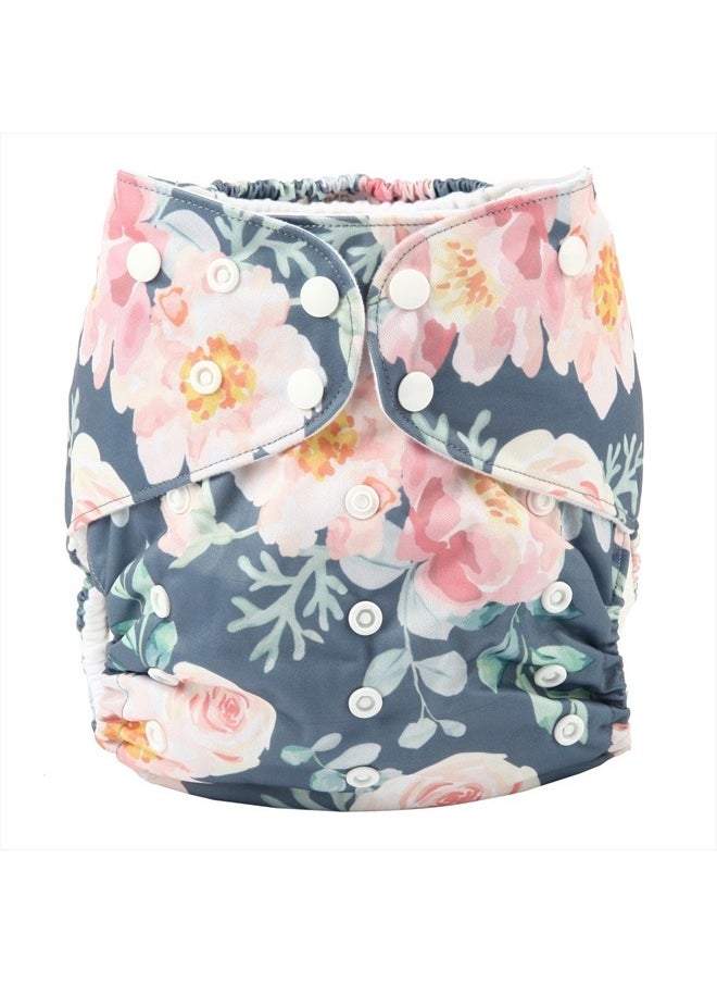 Sigzagor 2 to 7 Years Old Junior Big Cloth Diaper,Nappy,Pocket Reusable Washable,Baby Kids Toddler for Girls (Floral)  - Image 1