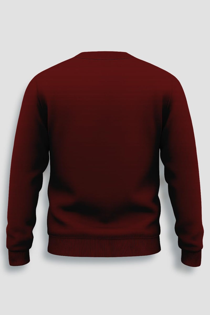 ENCIGER Womens Plain Sweatshirt – Soft Cotton Blend Fleece Pullover with Ribbed Cuffs & Hem | Warm, Comfortable Winter Wear for Daily Use, College, Travel & Casual Outings Maroon, S - Image 5