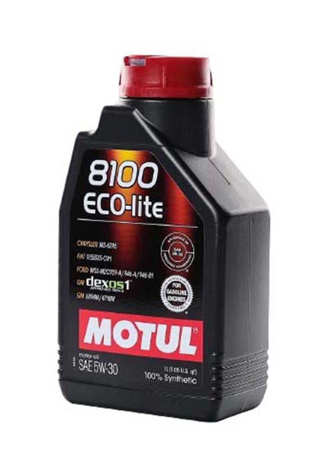 MOTUL - 8100 ECO-Lite I 5W-30 Fully Synthetic Engine Oil (12 X 1 Liter Carton) Imported from Europe - Image 1