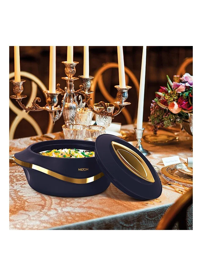 Milton Milton 3-Piece Casserole Set (860ml, 1.27L, 1.96L) Double-Walled Hotpot with PU Insulation & Stainless Steel Inner, Keeps Food Hot/Cold for Hours, Perfect for Serving biryani, Roti - Pearl Reg - Blue