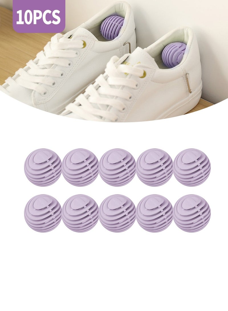 10 Shoe Deodorizer Ball Set, Lavender Floral Scent, Portable Indoor Long-Lasting Deodorizer Balls, Shoe and Sock Sweat Odor Eliminator Closet/Closet Freshener Household Deodorizing Supplies ﻿  - Image 1