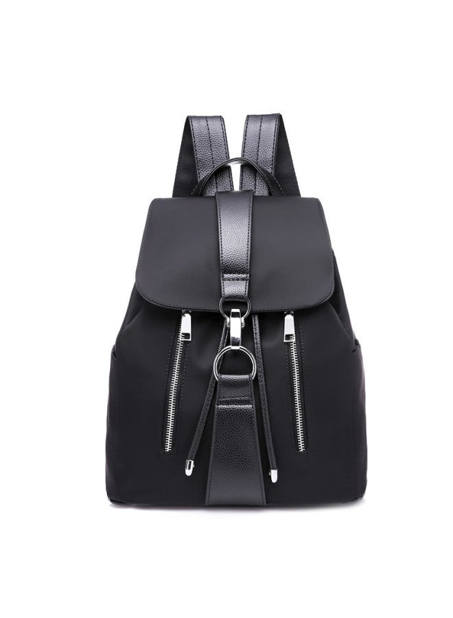 Star Women's Backpack 2020 Women's OxFord Cloth Waterproof Backpack Korean Casual Women's Bag-Color:Black  - Image 1