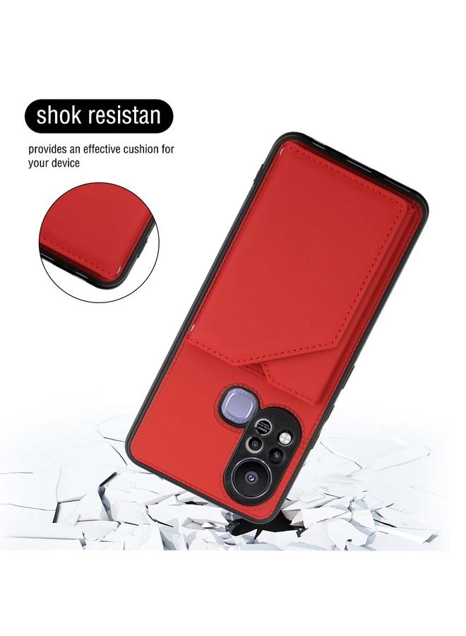 S-TOP Case For Infinix Hot 11S Skin Feel PU + TPU + PC Phone Case - Image 3