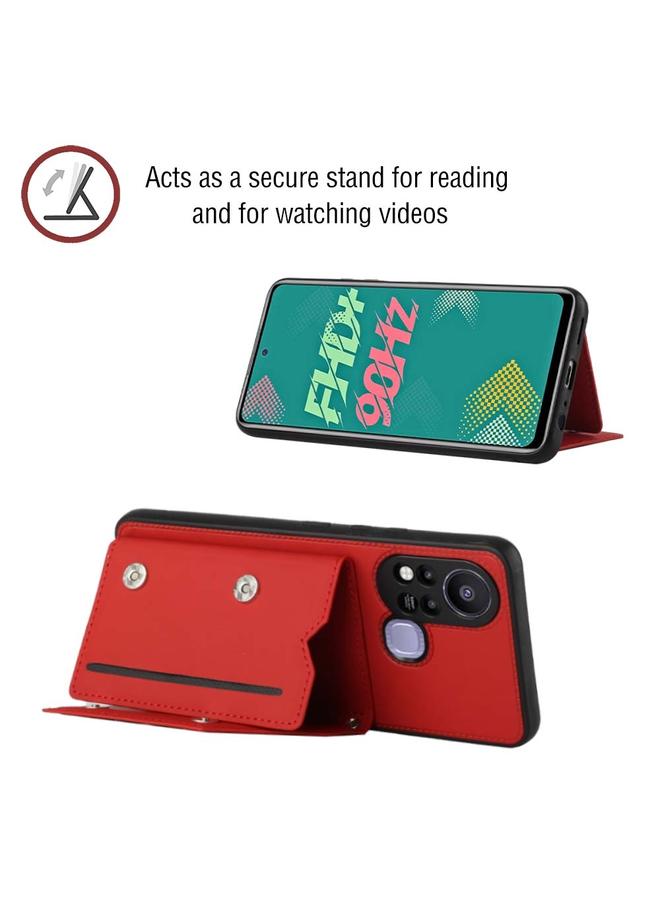 S-TOP Case For Infinix Hot 11S Skin Feel PU + TPU + PC Phone Case - Image 4