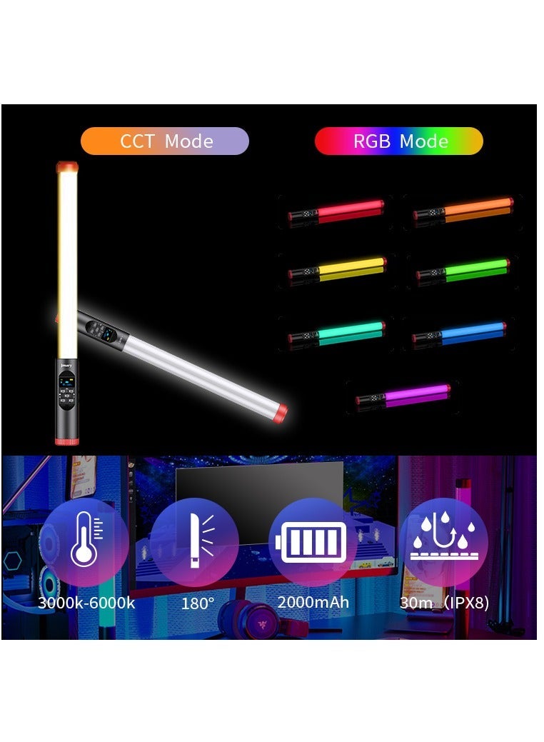 Jmary FM-128 RGB Led Light Waterproof Lighting Bar With OLED Display Indicator - Image 2
