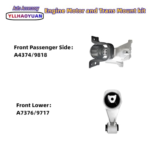 Yllhaoyuan Engine Motor Mount Set 4Pcs Fits for 2013 2014 2015 2016 2017 2018 2019 Nissan Sentra 1.8L A7382 A7376 A4360 A4374 9818 9699 9717 9712 - Image 4