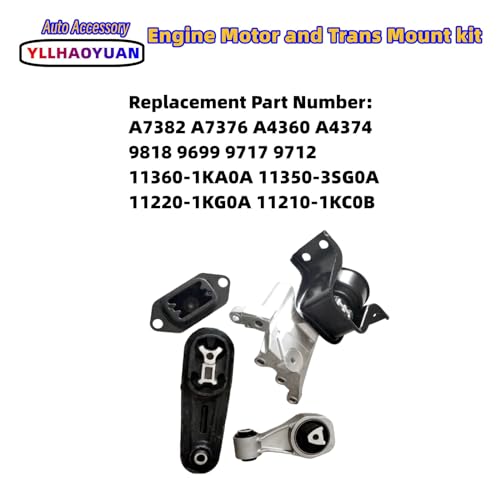 Yllhaoyuan Engine Motor Mount Set 4Pcs Fits for 2013 2014 2015 2016 2017 2018 2019 Nissan Sentra 1.8L A7382 A7376 A4360 A4374 9818 9699 9717 9712 - Image 3