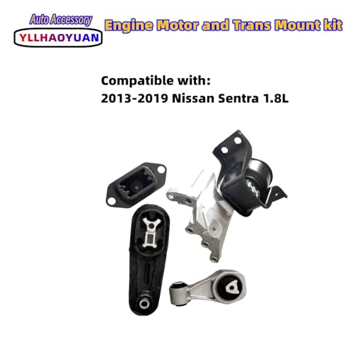 Yllhaoyuan Engine Motor Mount Set 4Pcs Fits for 2013 2014 2015 2016 2017 2018 2019 Nissan Sentra 1.8L A7382 A7376 A4360 A4374 9818 9699 9717 9712 - Image 2