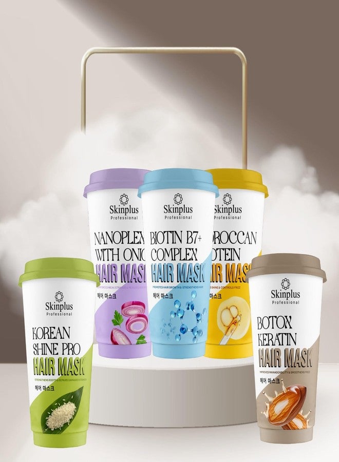 SKINPLUS Professional Lustrous Hair & Strengthens Roots Deep Repair Hair Mask 800 ML (MAROCCAN PROTEIN HAIR MASK) - Image 4