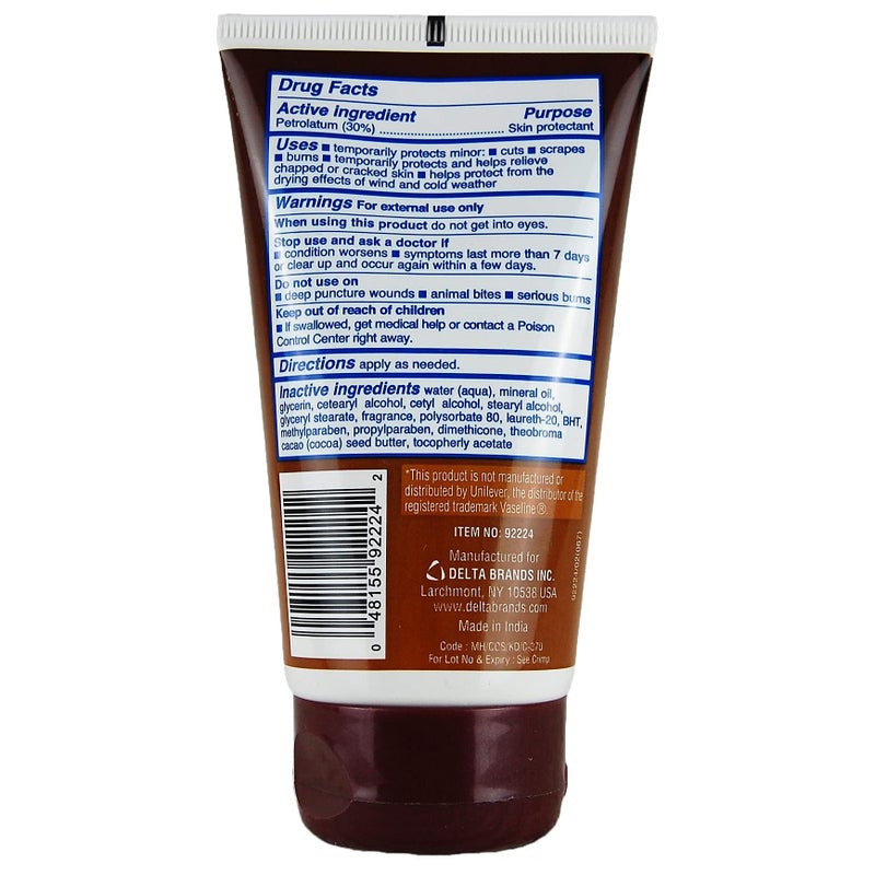 Personal Care Petroleum Jelly Vitamin E and Cocoa Butter Lotion 4.5 Oz (3 Pack) Vitamin E Cream for Skin with Cocoa Butter Cream Petroleum Jelly Tube - Image 3