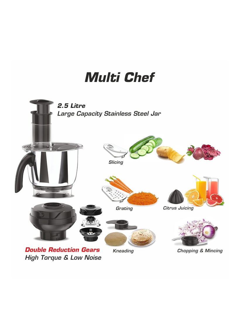 VIDIEM Vidiem mixer grinder 616 A Tusker ADC, mixer grinder 750 watt with 3 jars and 1 juicer mixer grinder, 1 multi chef, 4 leak proof jars with self-lock for wet and dry spices, chutneys  - Image 2
