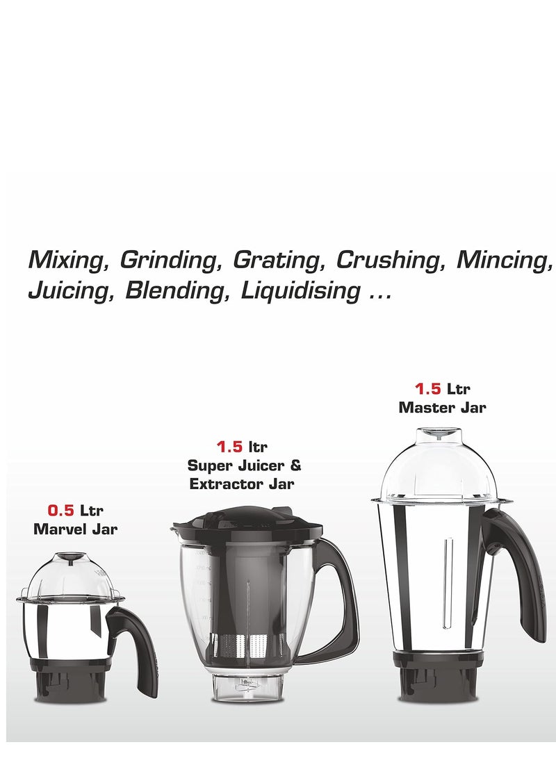 VIDIEM Vidiem mixer grinder 616 A Tusker ADC, mixer grinder 750 watt with 3 jars and 1 juicer mixer grinder, 1 multi chef, 4 leak proof jars with self-lock for wet and dry spices, chutneys  - Image 5