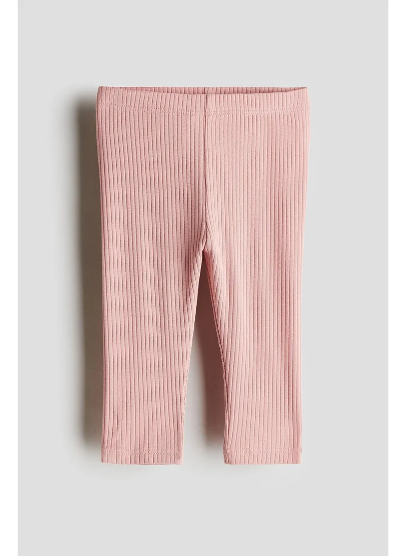 H&M Ribbed cotton leggings