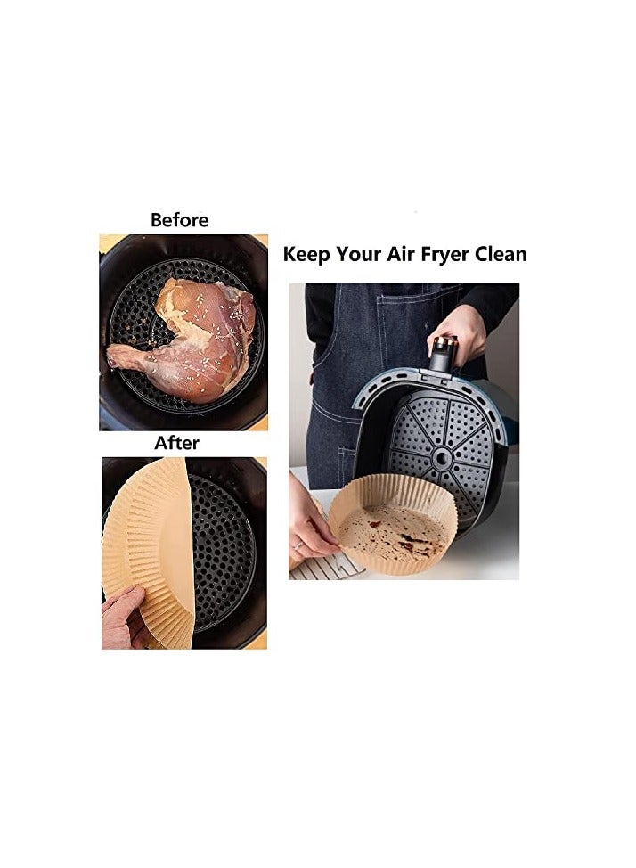 erorex Air Fryer Disposable Paper Liner, 100 PCS Non-stick Disposable Air Fryer Liners, Parchment Paper for Air Fryer Oil-Proof Water-proof - Image 5