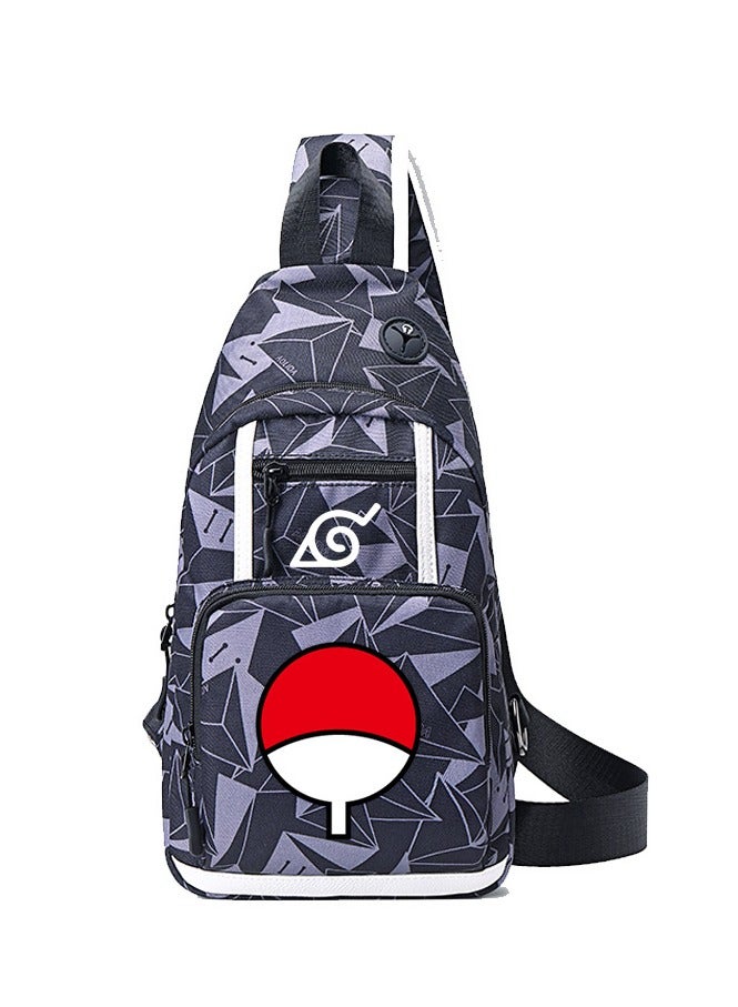 Naruto Cartoon Anime Joint Single Shoulder Bag Men's Small Backpack Student Messenger Bag Chest Bag 